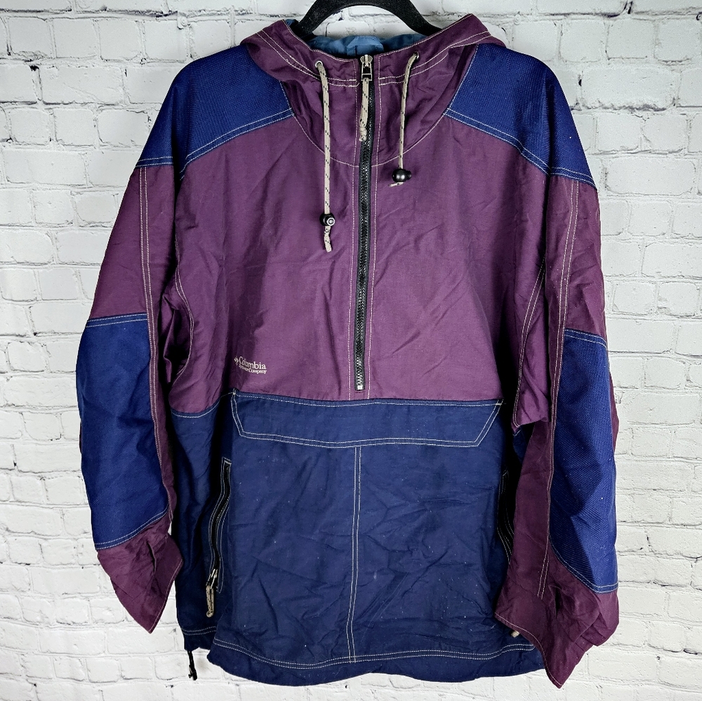 COLUMBIA | vintage 90s half zip pullover colour block nylon windbreaker jacket